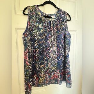 CAbi Multicolor Sleeveless Blouse